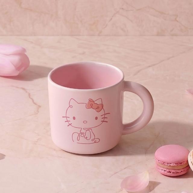【STAUB】Hello Kitty 粉紅奶酪陶瓷馬克杯350ml -凱蒂花語(德國雙人集團官方直營)
