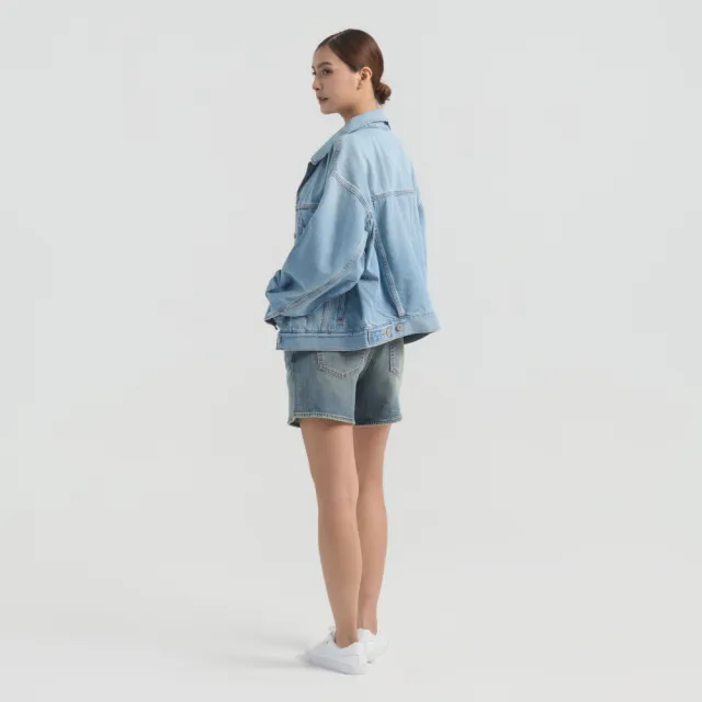 【LEVIS】Cinch 寬鬆歲月刷色短褲 / 微彈性 女生牛仔褲 熱賣單品 003KI-0062