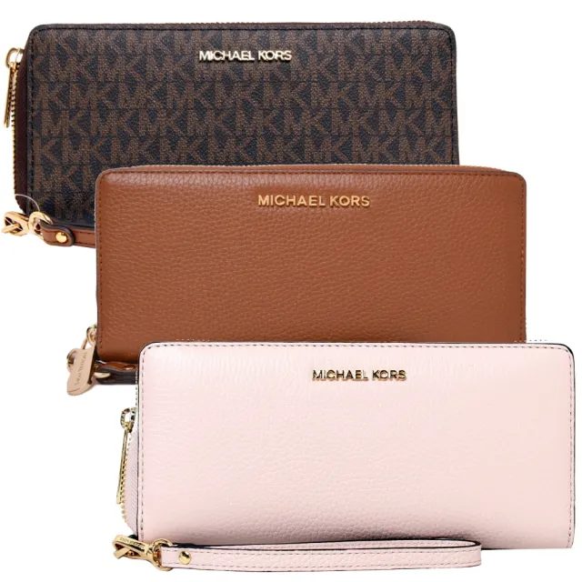 【Michael Kors】MK 拉鍊式手拿長夾/手拿包/手機包/手掛式長夾/MK長夾(多款任選)