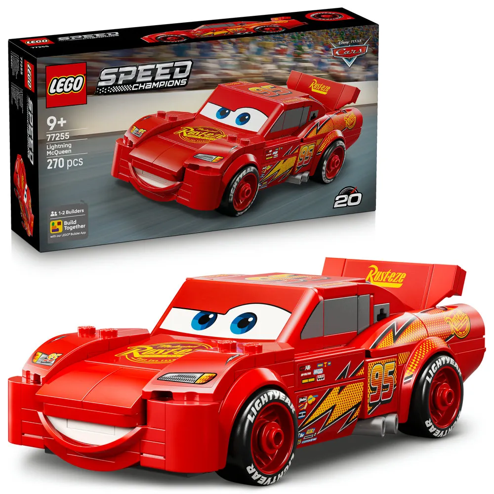 【LEGO 樂高】極速賽車系列 77255 閃電麥坤(汽車總動員 迪士尼皮克斯 積木 玩具)