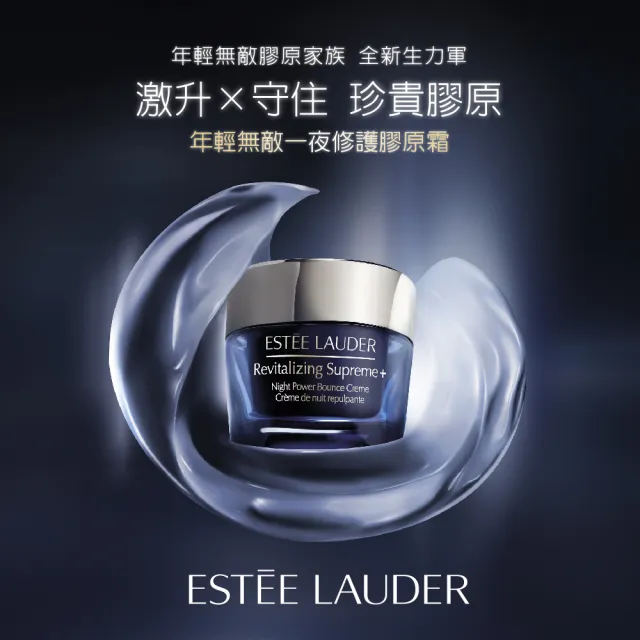【Estee Lauder 雅詩蘭黛】日夜年輕膠原精選組(年輕無敵一夜修護膠原霜75ml+膠原霜75ml/週年慶預購)