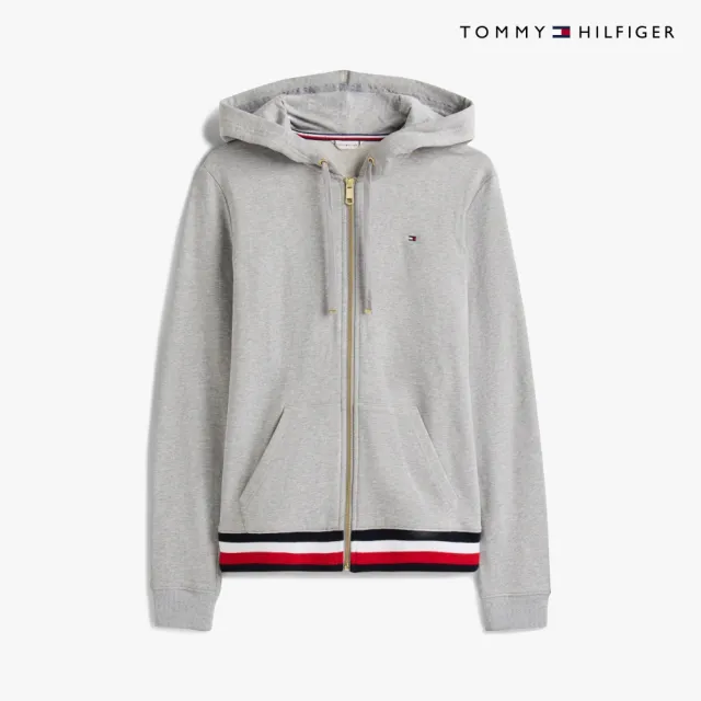 【TOMMY HILFIGER】官方旗艦館Heritage 拉鍊連帽外套 灰色