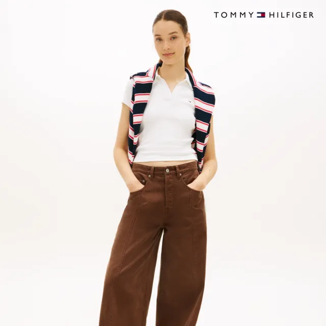 【TOMMY HILFIGER】官方旗艦館Slim Fit Ribbed Polo Shirt 裸色