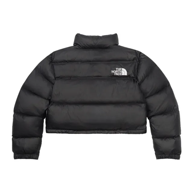 【The North Face】TNF 休閒 運動 DWR防潑水短版羽絨外套 W NUPTSE SHORT JACKET -V 女 黑 (NF0A8KY7GOG)