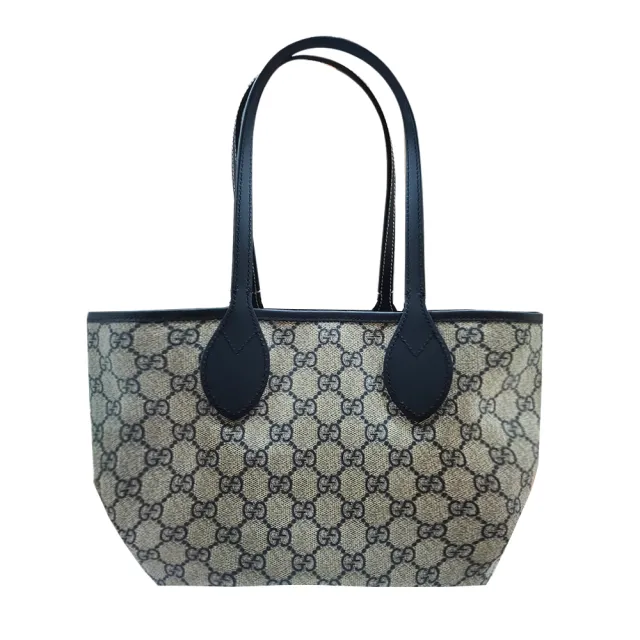 【GUCCI 古馳】820496 經典Totissima系列雙面小號牛仔托特包(藍色)