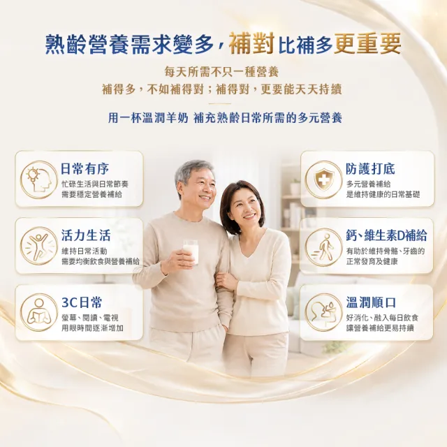 【Karihome 卡洛塔妮】金養六護全方位羊奶粉700gx2罐