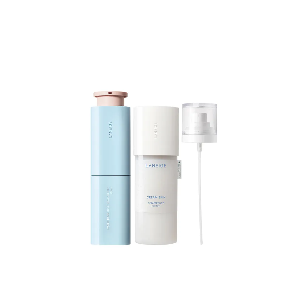 【LANEIGE 蘭芝】官方直營 神經醯胺保濕怪物組(蘭芝 牛奶水 水酷精華 化妝水 精華液 送禮首選)