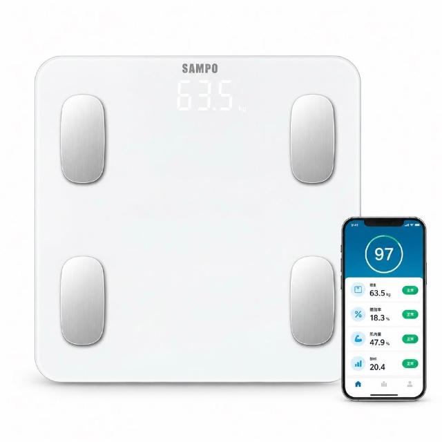 【SAMPO 聲寶】14合1藍牙智能電子體重計/體脂計(BF-Z2205BL)