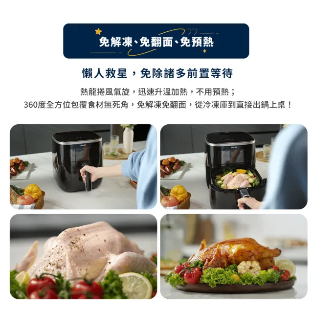 【Philips 飛利浦】抽UX20戰鬥陀螺_星樂透透視海星氣炸鍋5.6L_HD9257/80