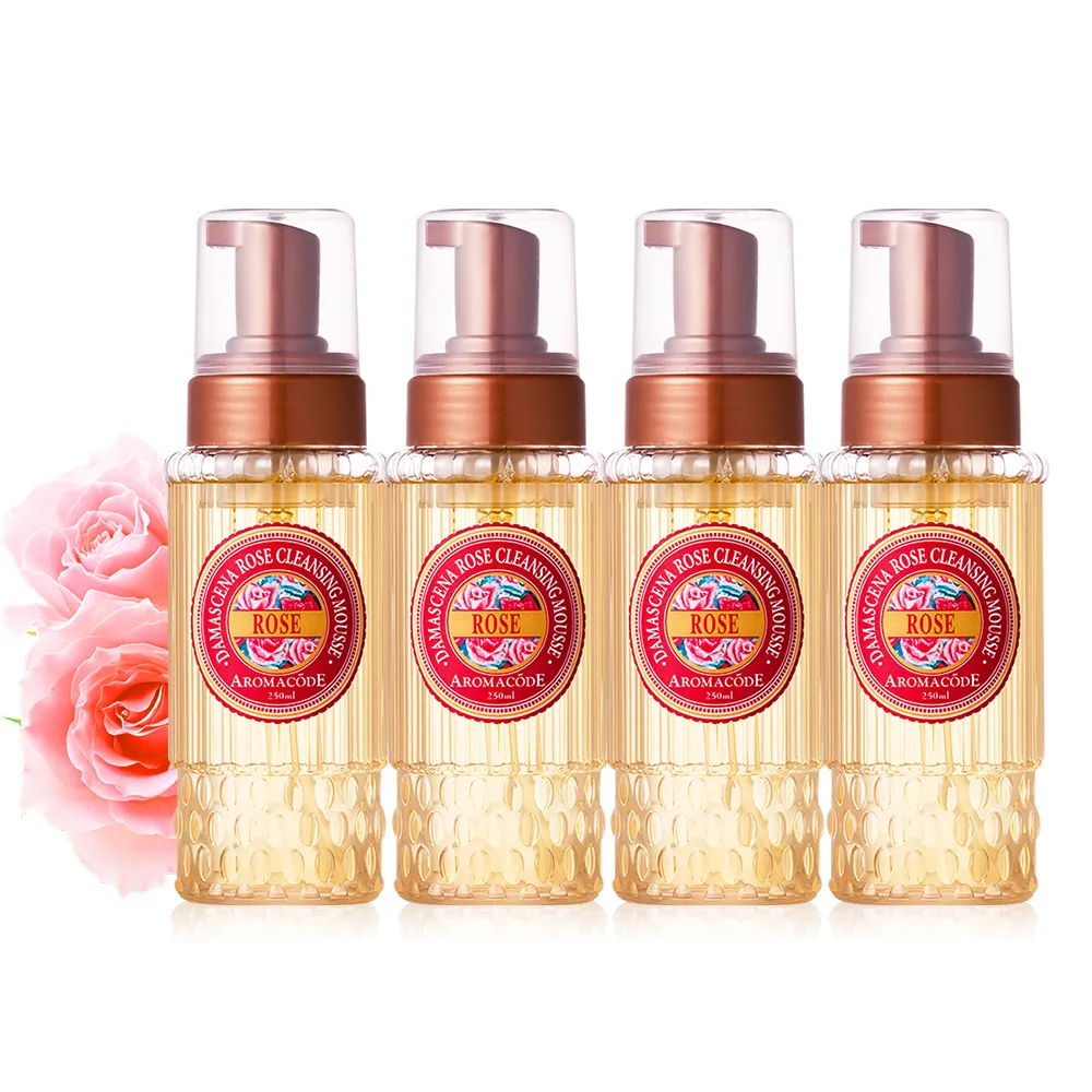 【ARWIN 雅聞】大馬士革玫瑰氨基酸淨白洗卸二用慕絲4入組(250ml)
