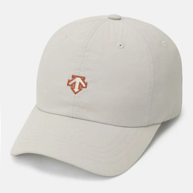 【DESCENTE】帽子 運動帽 棒球帽 遮陽帽 快排 SPORTS BASIC SPIRIT NYLON BALL CAP 米 SR323UCP73-BEG0
