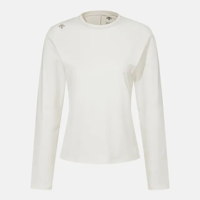【DESCENTE】長袖上衣 女 快排 WOMENS BASIC LONG SLEEVE T-SHIRTS 象牙白 SR322PTL81-IVY0