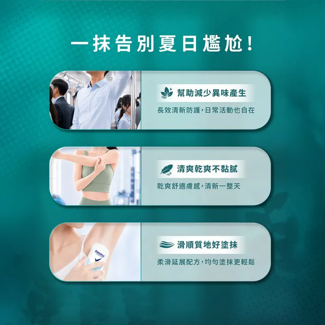 【Rexona 蕊娜】官方直營  ★制汗止汗爽身體香膏40g 2 入組
