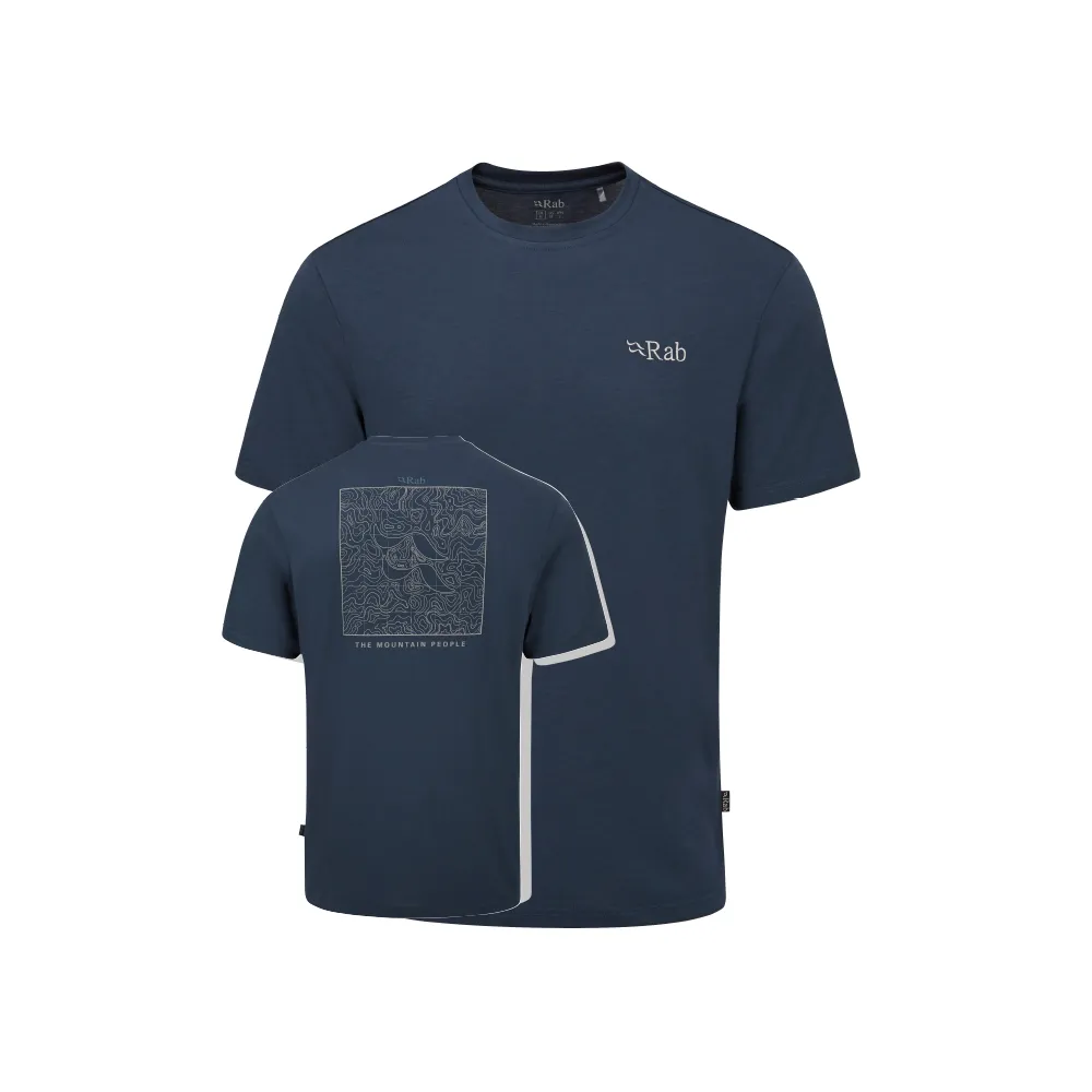 【RAB】Crimp Elevation Tee 短袖等高線快乾T恤 男款 暴風藍 #QBL68