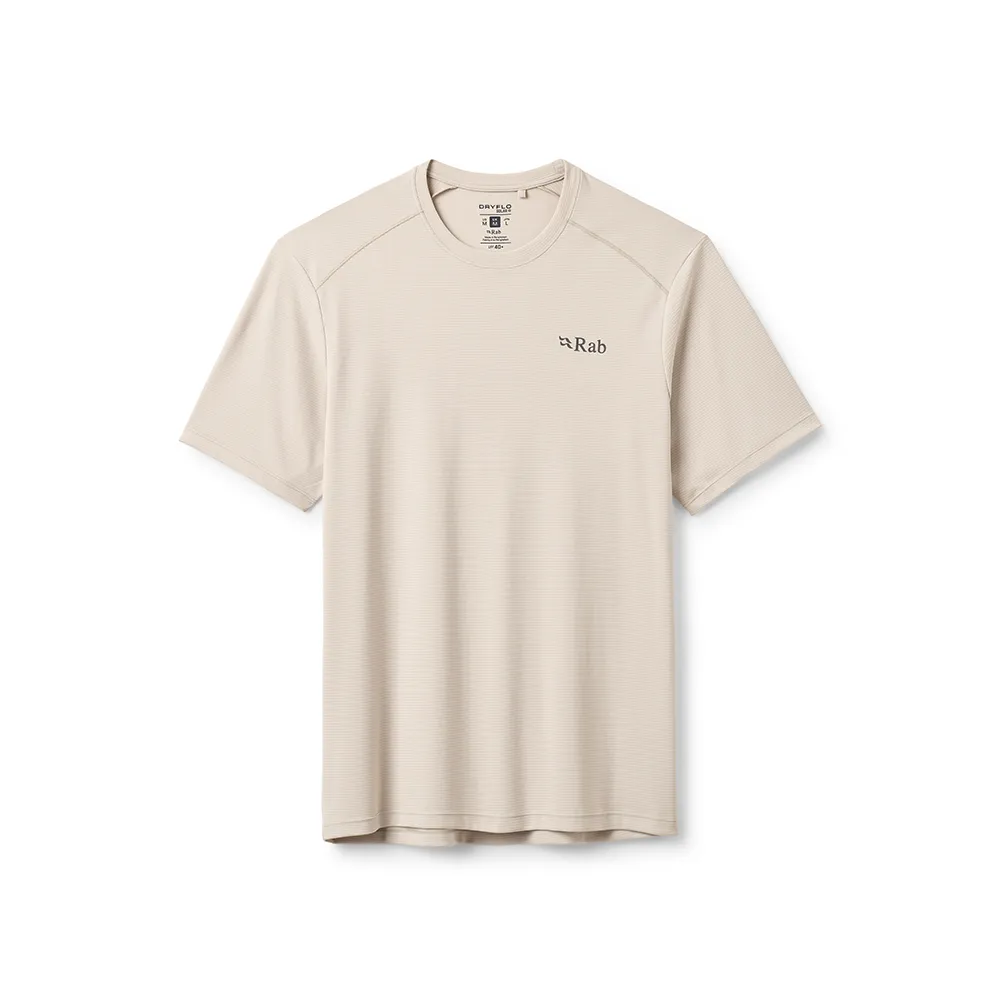 【RAB】Force Tee 短袖防曬抗臭排汗衣 男款 鵝卵石白 #QCC24