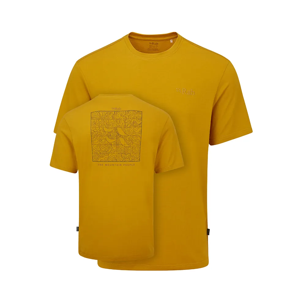 【RAB】Crimp Elevation Tee 短袖等高線快乾T恤 男款 撒哈拉黃 #QBL68