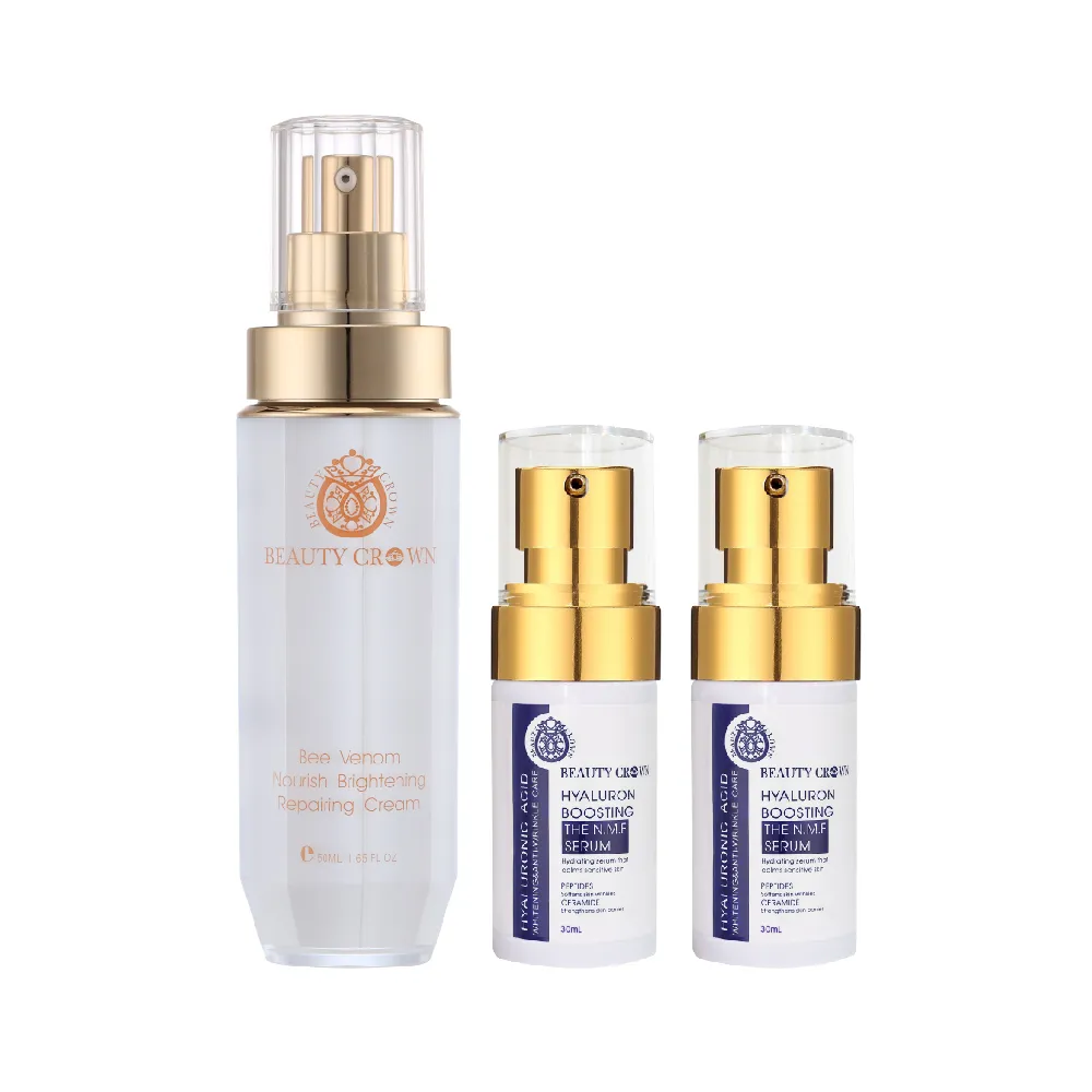 【AUS LIFE 澳思萊】蜂肽奇蹟美白霜50ml+靚白活顏肌因菁華露30mlX2(天然珍稀蜂肽成分 奇蹟修護力)