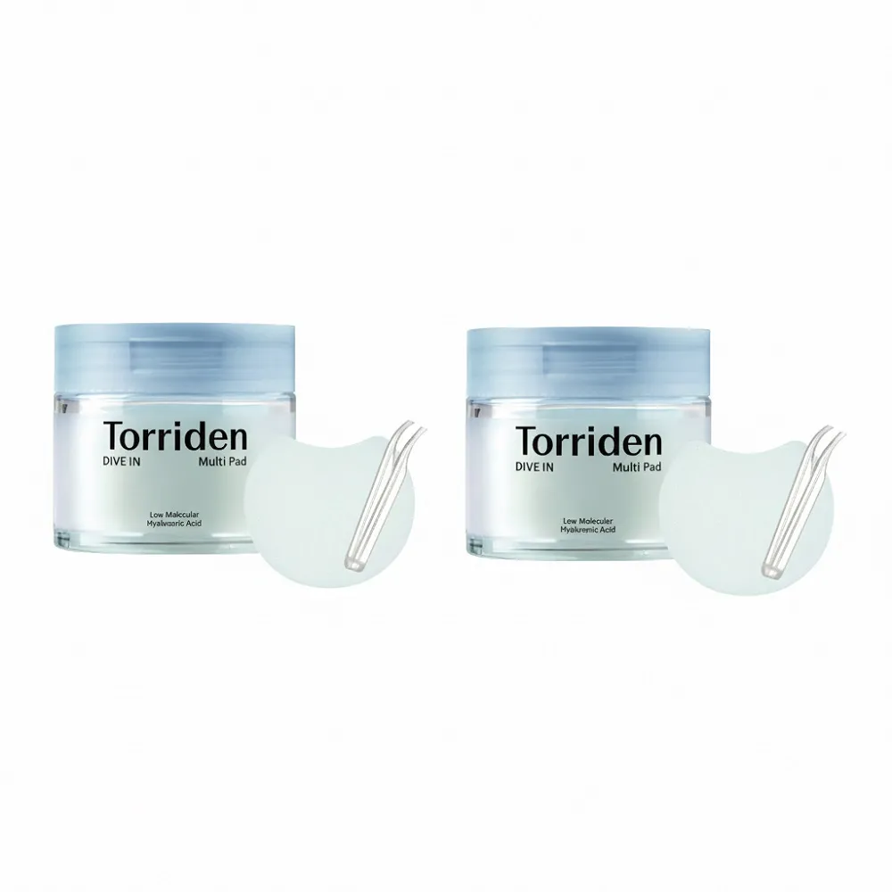 【Torriden 桃瑞丹】官方直營 5D微分子玻尿酸多效保濕棉片 80入(2瓶優惠組)
