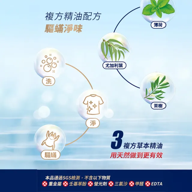 【台塑生醫】BioLead 防蹣抗菌濃縮洗衣精超值組(2kg瓶裝x2+1.5kg補充包x4)