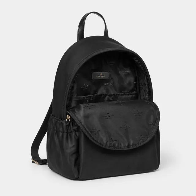 【KATE SPADE】Carter 輕量尼龍後背包-經典黑色｜A4大容量 通勤旅行雙肩包