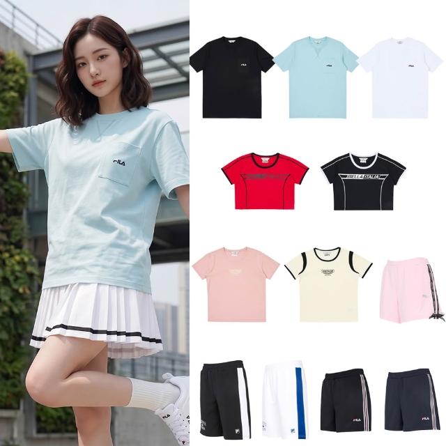 【FILA】中性運動服飾/運動短TEE/短版T/女版T恤/運動短褲(任選)