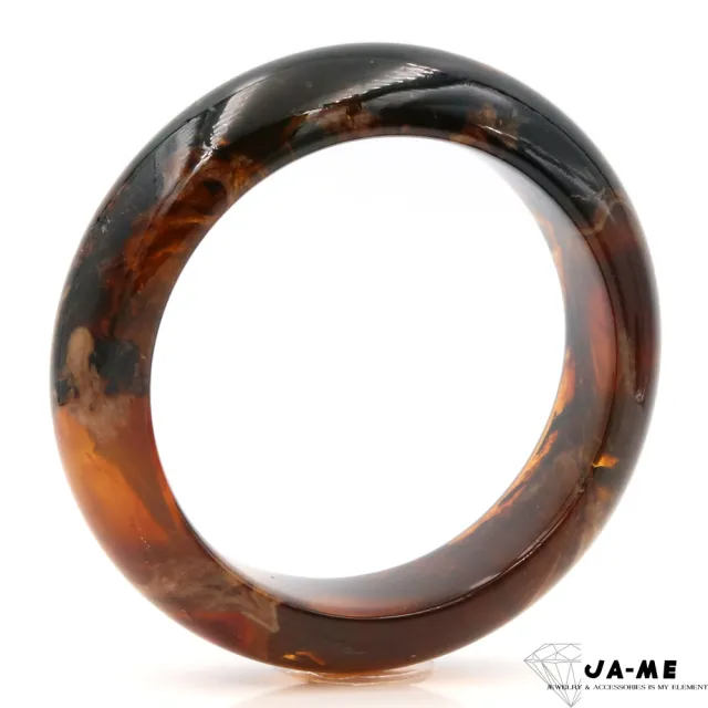 【JA-ME】天然琥珀 三色妖花溶洞手鐲#18(買手鐲送鐲芯項鍊)
