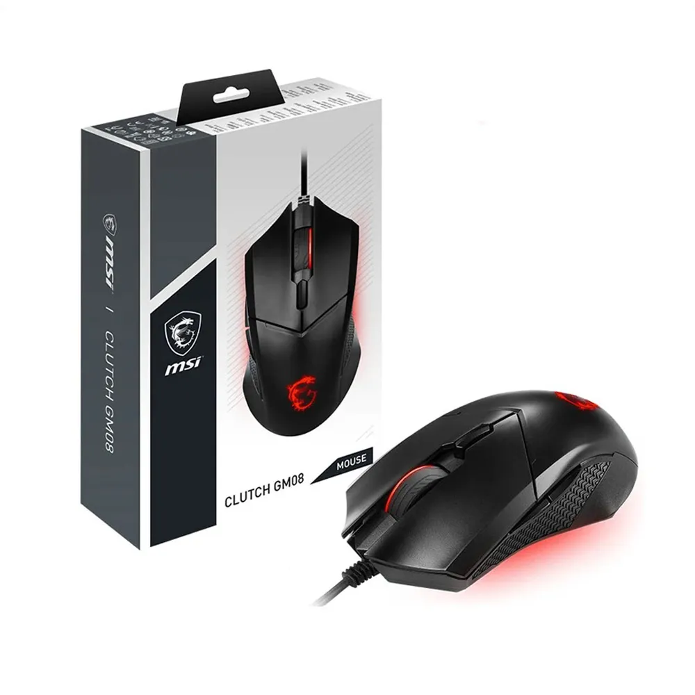【MSI 微星】搭滑鼠墊★Clutch GM08 電競滑鼠+AGILITY GD21