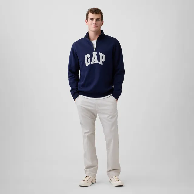 【GAP】男裝 棉質微彈直筒卡其褲-多色任選(500359)