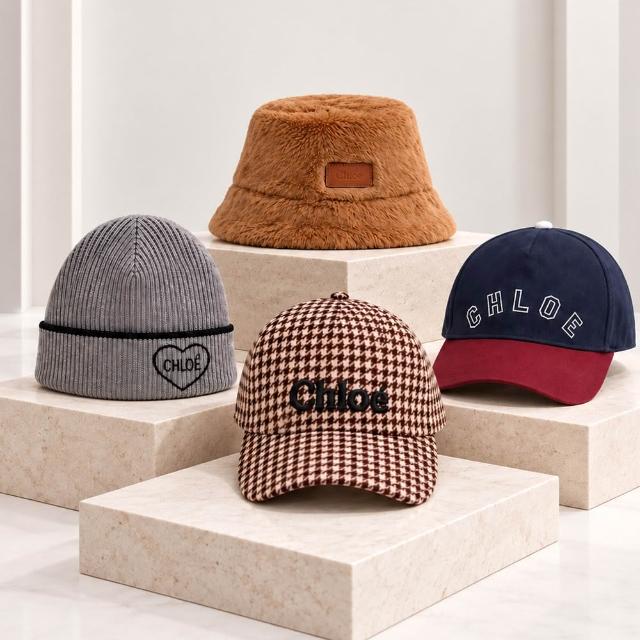 【Chloe’ 蔻依】經典品牌LOGO棒球帽/漁夫帽/毛帽(多款選)