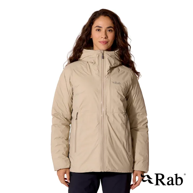 【RAB】Microlight Shield Jacket Wmns 二合一防風防水羽絨連帽外套 女款 深鵝卵石白 #QDC08
