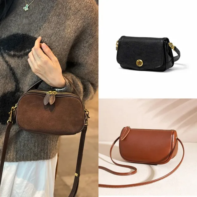 【米蘭精品】現貨+預購真牛皮側背包真皮單肩斜背包手提包小方包簡約時尚百搭女3款ma1ml25 A