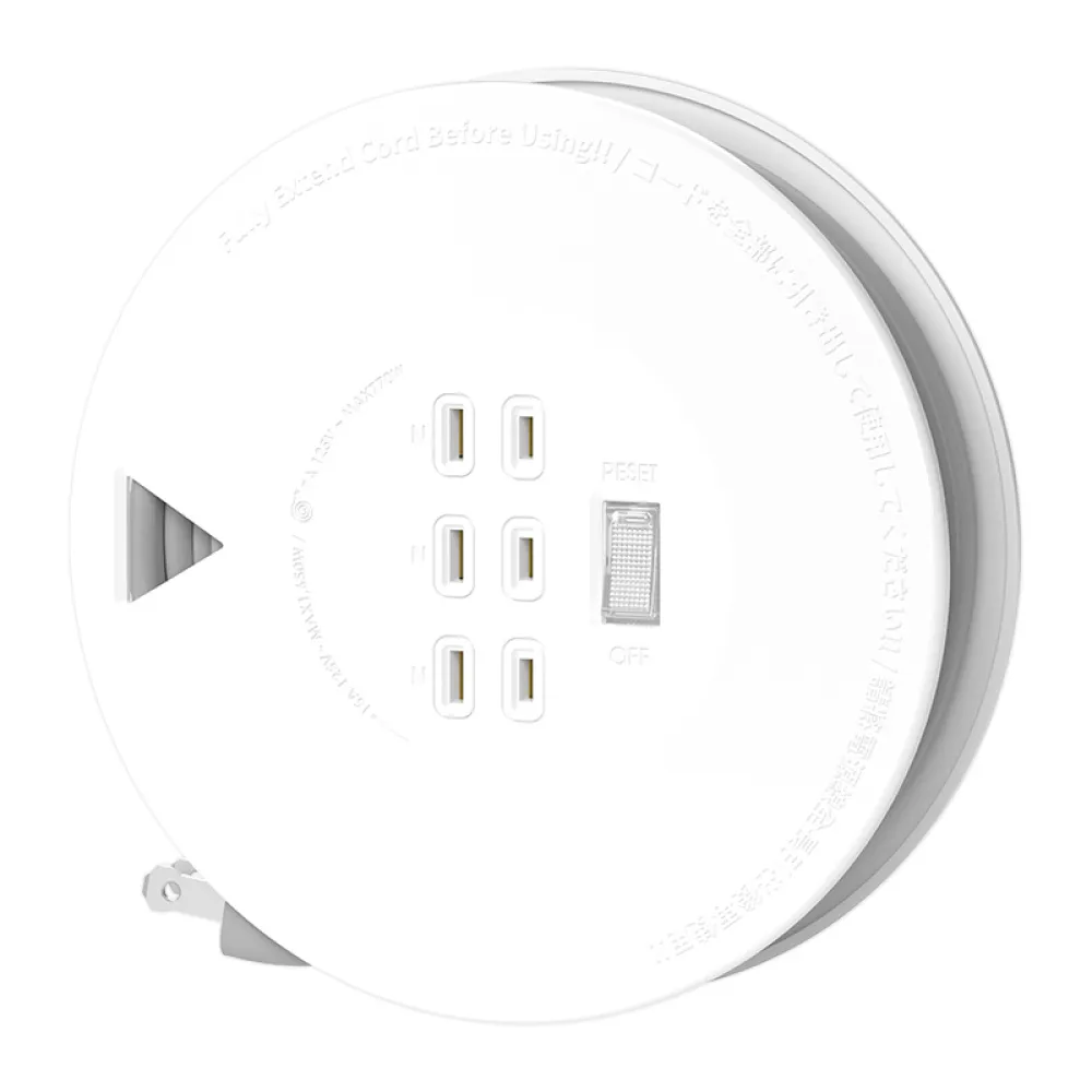 【iPlus+ 保護傘】1開3插2P過載自動斷電輪座延長線6.3m(PU-6131.台灣製)