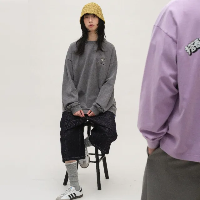 【plain-me】小P社長 褲子 短褲 七分褲 寬褲 男女褲 小P社長刺繡七分短褲_PPP1707-262