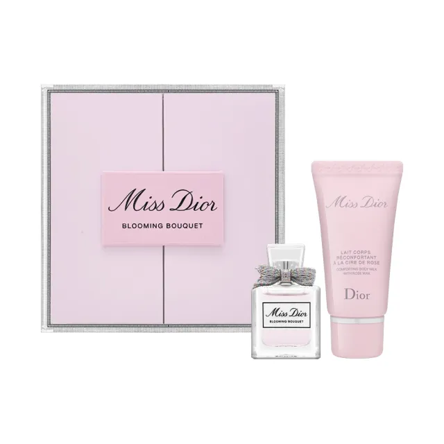 【Dior 迪奧】Miss Dior 花漾迪奧淡香水禮盒(國際航空版.淡香水5ml+身體乳20ml)