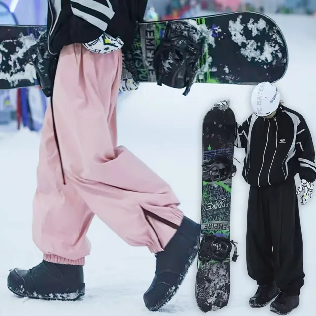 【橘魔法】扣帶拉鍊褲腳滑雪褲 大人 大童 厚款 加絨 防風 防潑水 雪褲 滑雪裝 保暖 寒流 日本 韓國 中性款