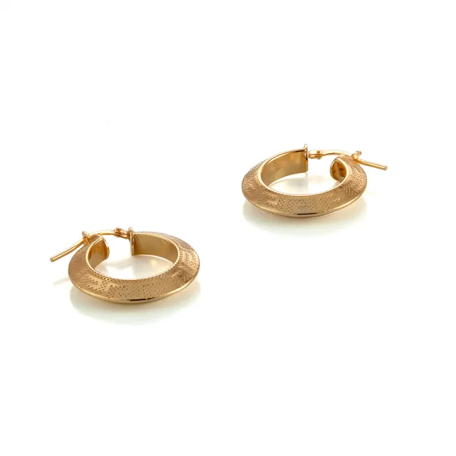 【Woogie武吉珠寶】ER0724義大利精品設計師精工純銀耳環(Triangle Greek OD 23mm)