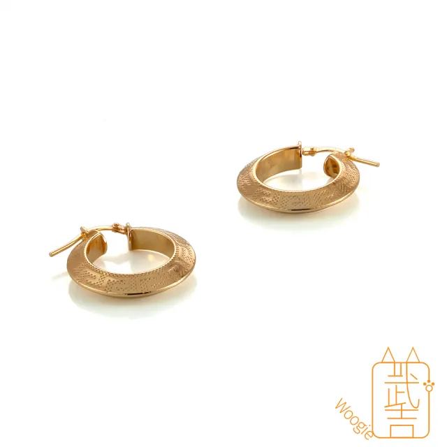 【Woogie武吉珠寶】ER0724義大利精品設計師精工純銀耳環(Triangle Greek OD 23mm)
