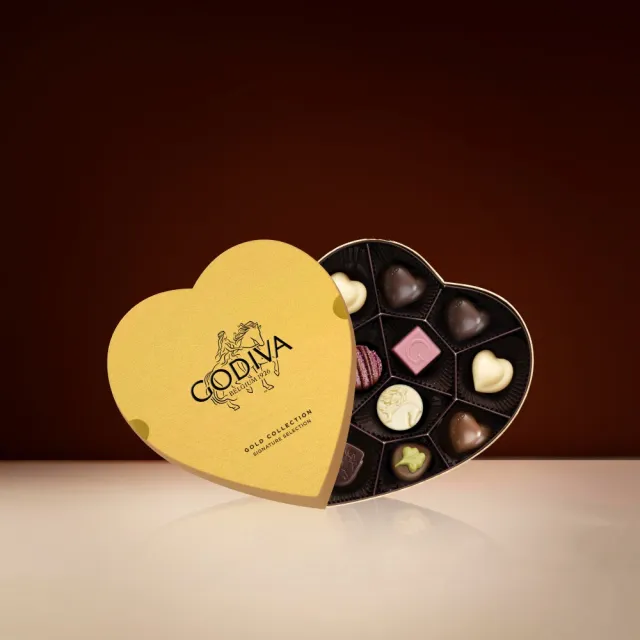 【GODIVA】金裝心形巧克力禮盒12顆裝(生日禮、情人節、雙11、1111)