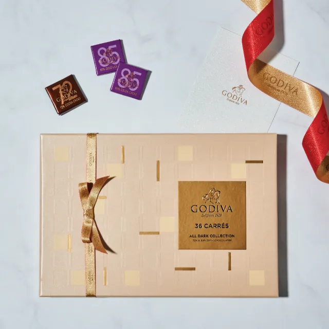【GODIVA】片裝黑巧克力禮盒36片裝(生日禮、情人節、中秋禮)