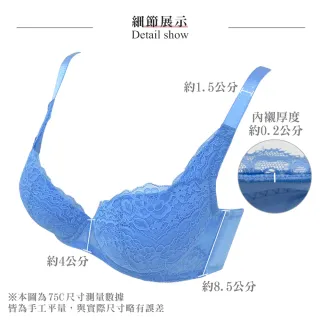【Swear 思薇爾】花漾織夢系列B-F罩蕾絲包覆女內衣(英國藍)