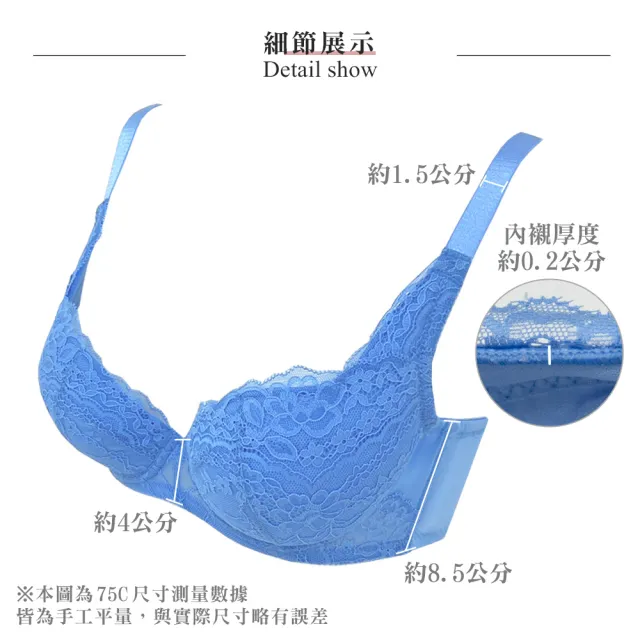 【Swear 思薇爾】花漾織夢系列B-F罩蕾絲包覆女內衣(英國藍)