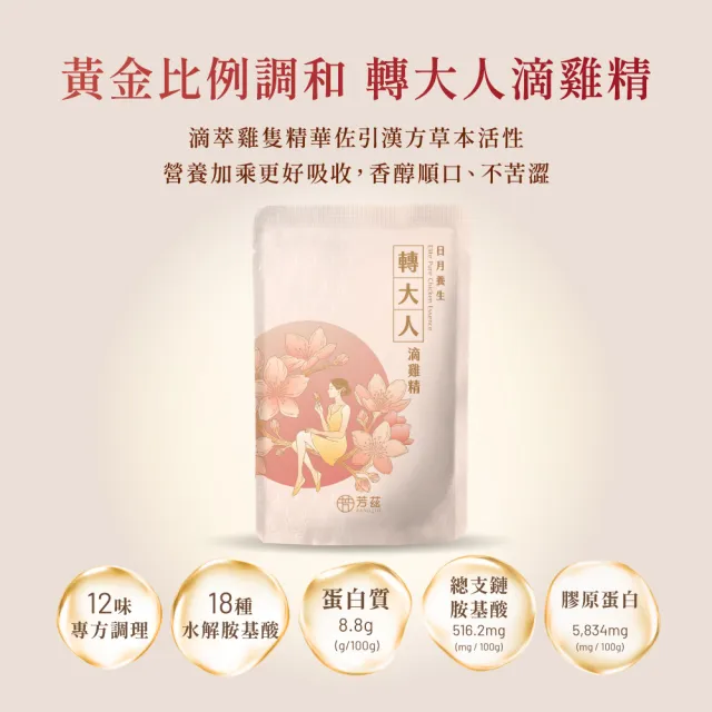 【芳茲】轉大人滴雞精-男生+女生 環保包裝組 14+14包_官方直營/常溫