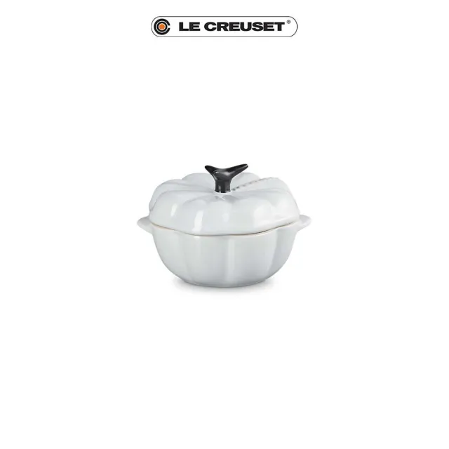 【Le Creuset】瓷器萬聖節南瓜烤盅300ml(水霧白)