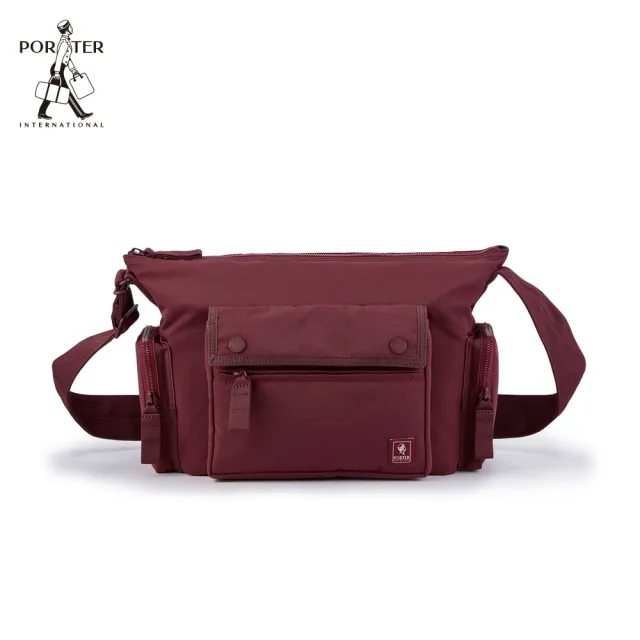 【PORTER INTERNATIONAL】穩定步調ANCHOR斜背包-M(磁磚紅)(其他規格)