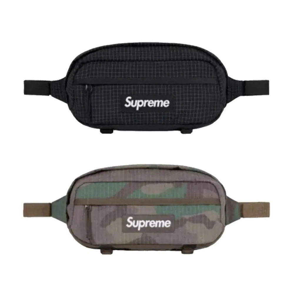 SUPREME 24SS WAIST BAGブラック　おまけ付き SUPREME】Supreme 24SS Waist Bag 腰包黑/迷彩(運動腰包收納包隨身包