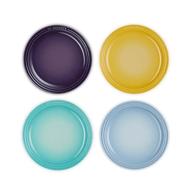 【Le Creuset】瓷器圓盤 23cm(溫桲黃/海岸藍/葡萄紫/薄荷綠 4色選1)