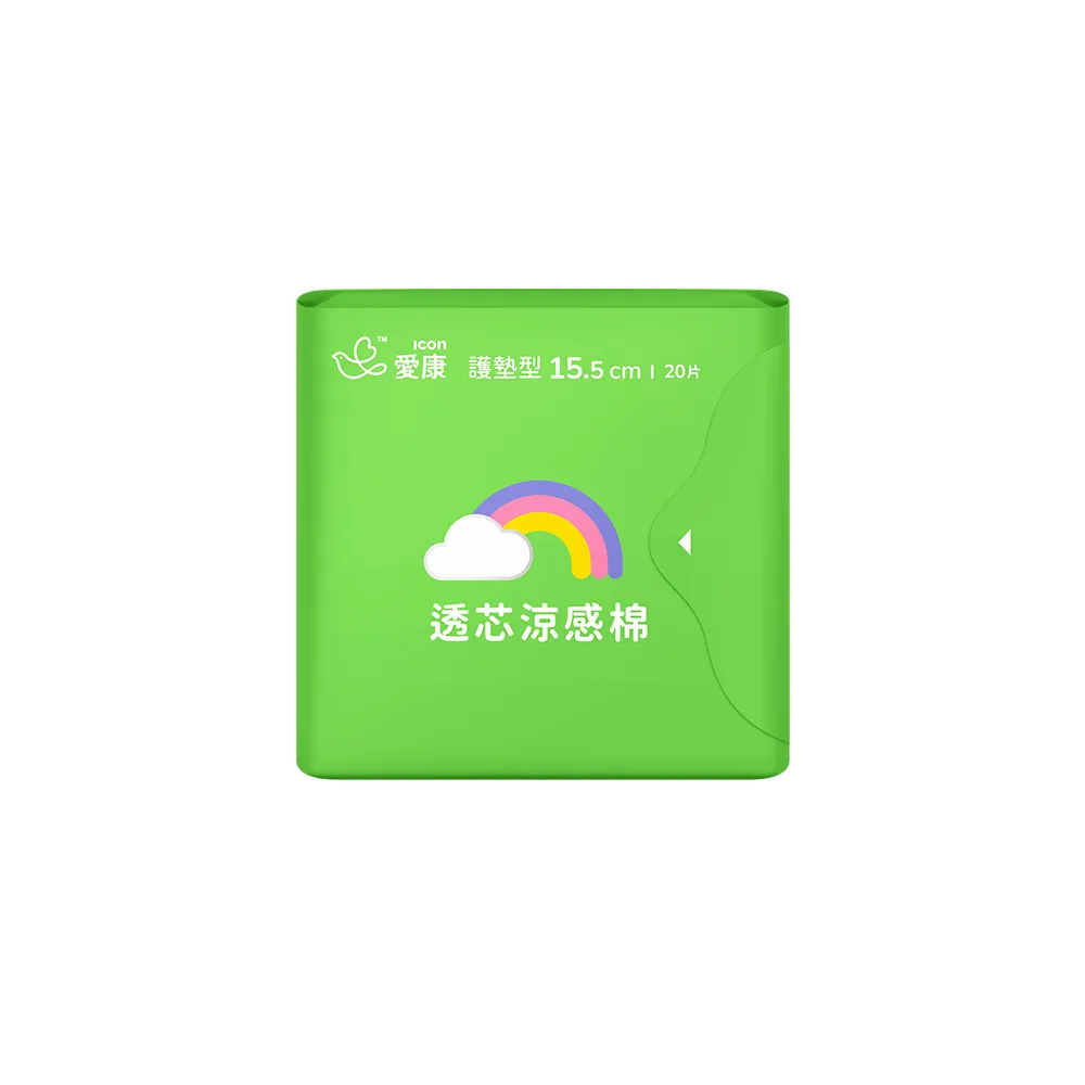 【愛康】透芯涼感衛生棉 護墊型 15.5cm（8 包入）