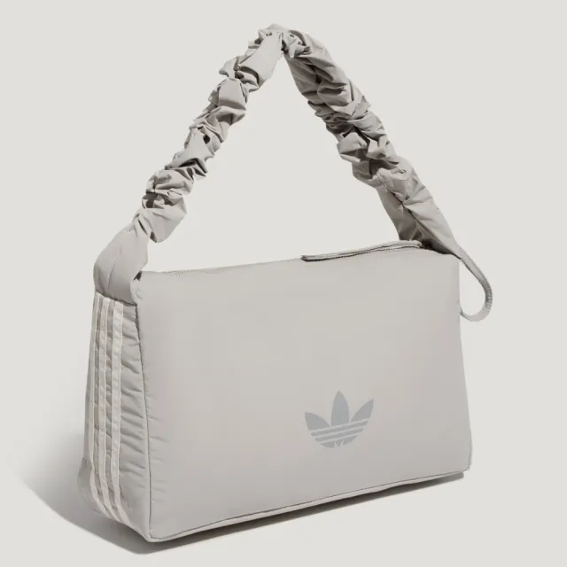 【adidas 愛迪達】肩背包 LI3262 ORIGINALS褶皺肩帶輕量肩背包 灰色