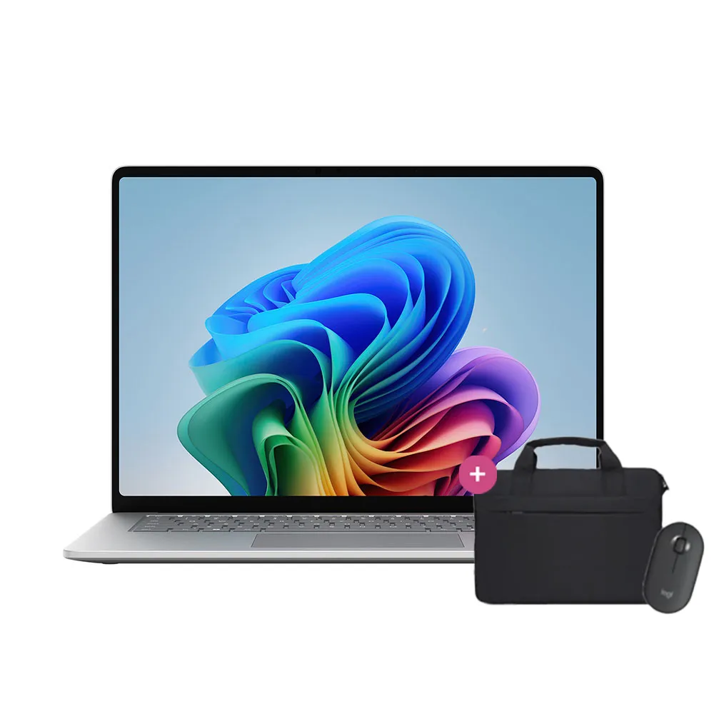 【Microsoft 微軟】筆電包/滑鼠組★Surface Laptop-15吋 輕薄觸控 AI筆電(第8版/X2 Elite/16G/512G/OLED/W1