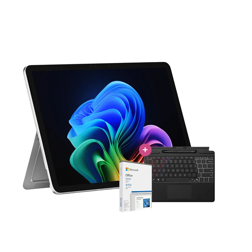 【Microsoft 微軟】鍵盤蓋+2024組★Surface Pro 12吋 輕薄觸控 AI筆電-白金(X Plus/16G/512G/W11)